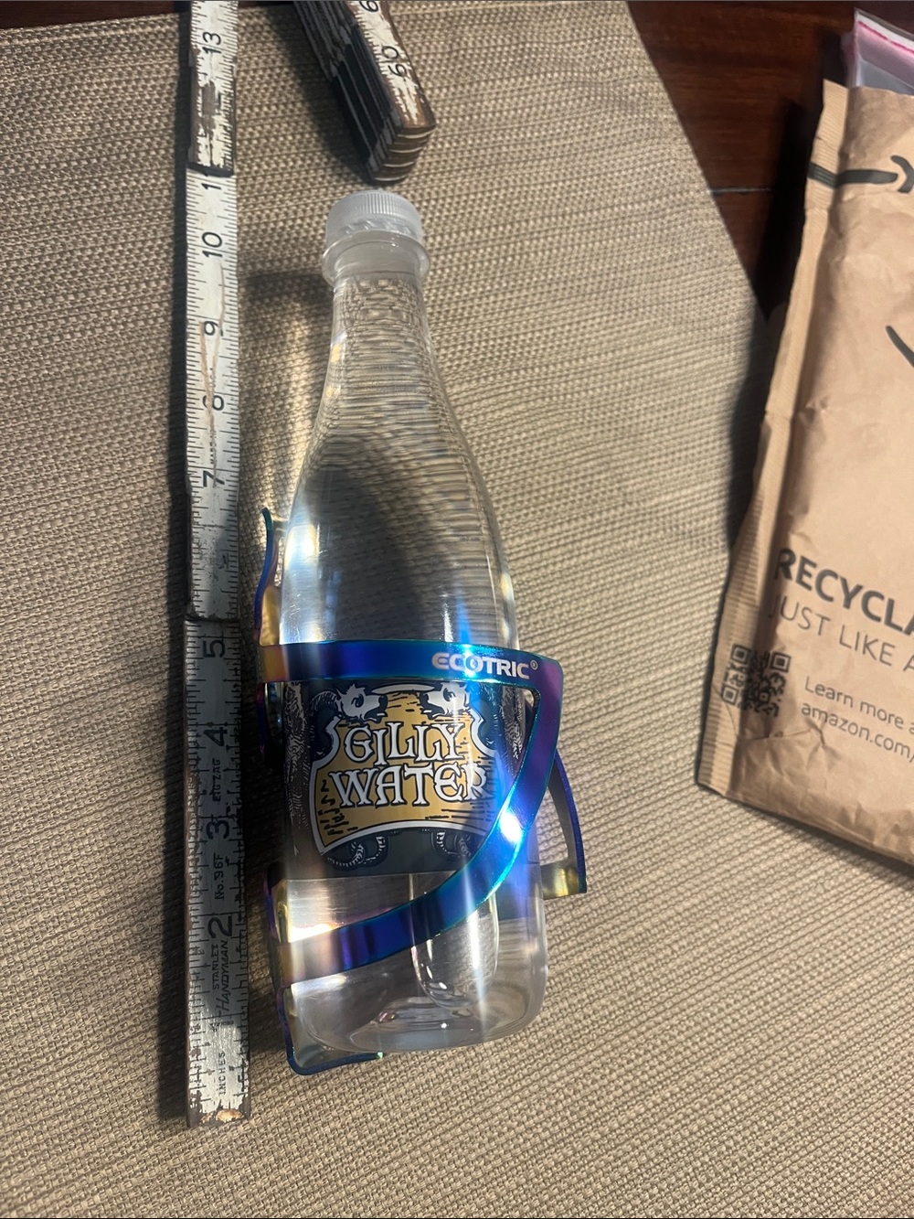 Blue Bottle Cage — Metallic Blue Water Bottle Holder ecotric bike